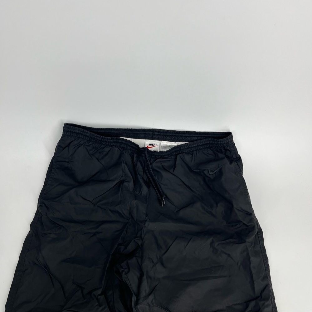 Vintage Nike Pants Womens Medium Black Sweat Track 90s Nylon Joggers Lightweight - Picture 2 of 7